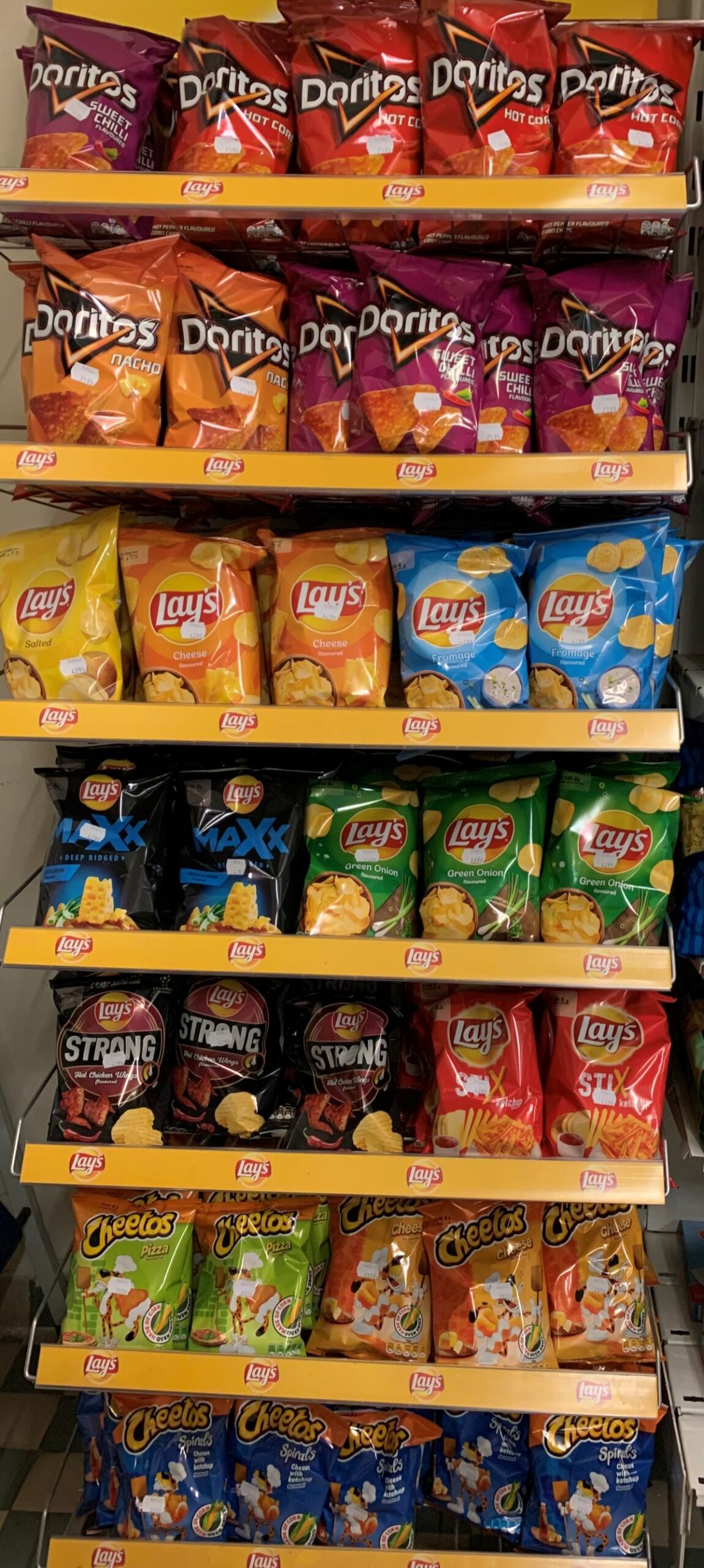 Doritos, Lay’s, Cheetos chipsek többféle ízben kaphatóak!